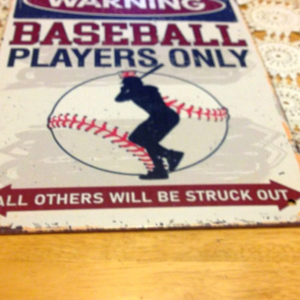 Baseball Parking Sign, humorous